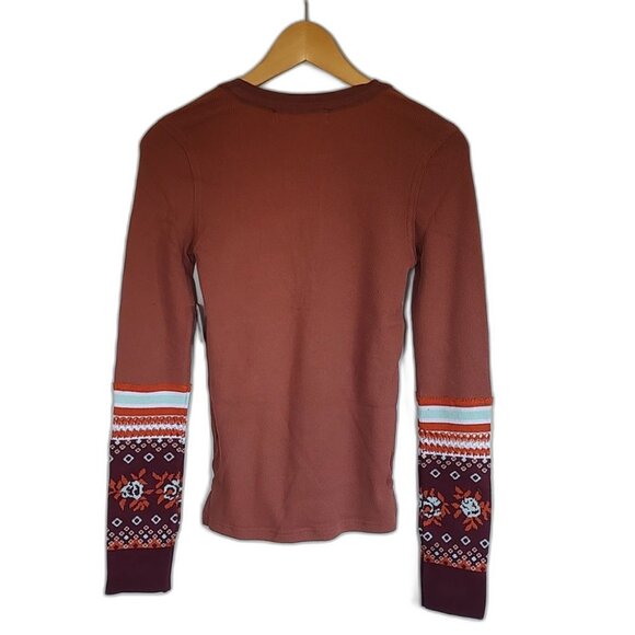 NWT! Free People Mikah Layering Thermal Cuff / Long Sleeve Top Autumn Size XS - Picture 3 of 12